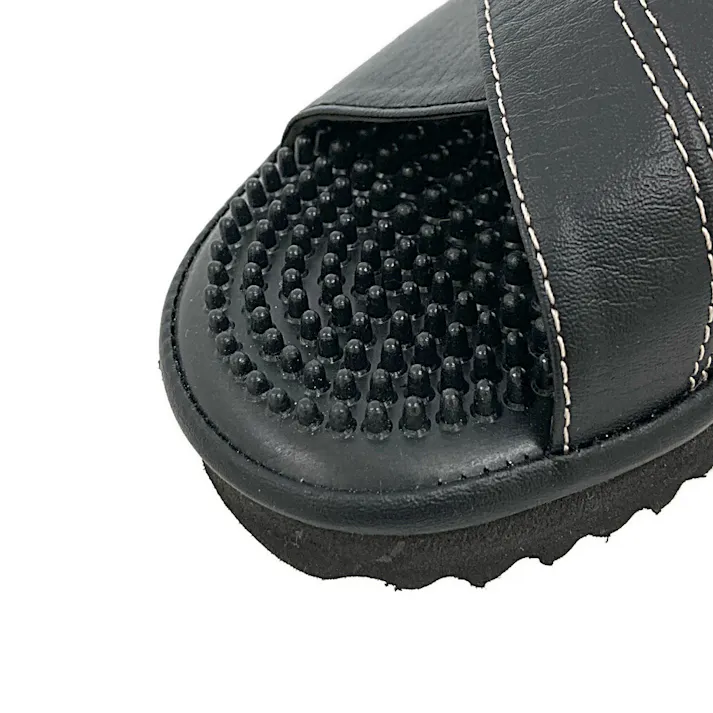 足裏刺激サンダルつぶつぶインソール ブラック KS-28