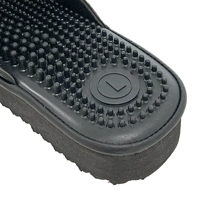 足裏刺激サンダルつぶつぶインソール ブラック KS-28