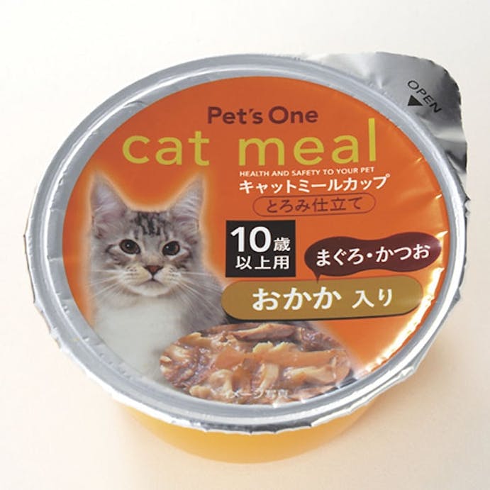 Pet’sOne キャットミールカップ まぐろ＆かつお おかか入り 10歳以上用 70g