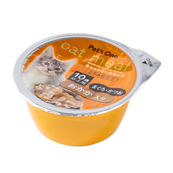 Pet’sOne キャットミールカップ まぐろ&かつお おかか入り 10歳以上用 70g