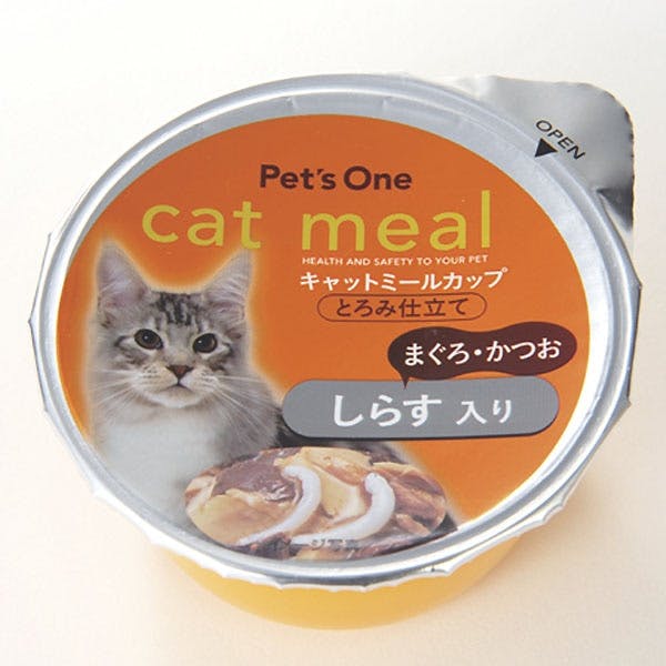 Pet'sOne キャットミールカップ まぐろ&かつお しらす入り 70g 猫用ウェットフード(カップ・トレー) Pet'sOne キャットミールカップ まぐろ&かつお しらす入り 70g 猫用ウェットフード(カップ・トレー)