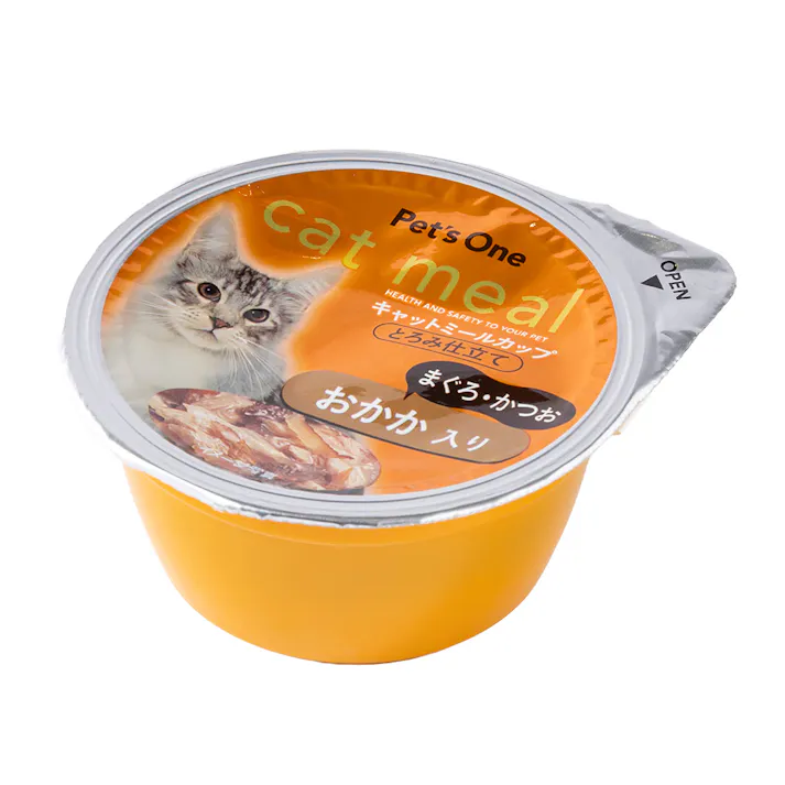 Pet’sOne キャットミールカップ まぐろ&かつお おかか入り 70g