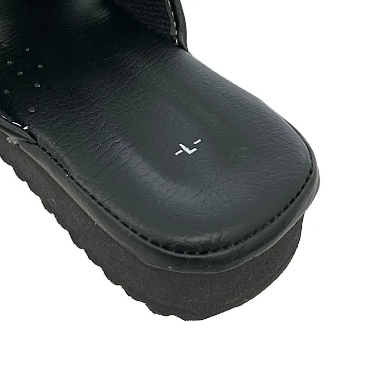 紳士軽量サンダル チェック SS-27ブラック