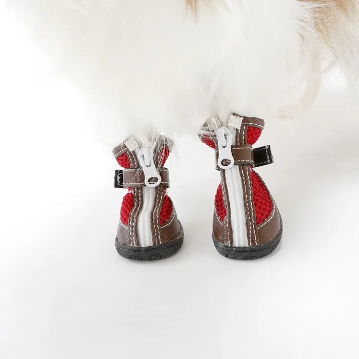 ペット用シューズ レッド XS