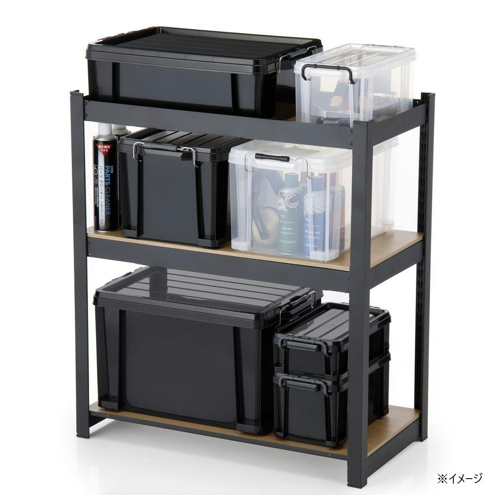 カインズ フタ付ハードコンテナ ＃25 ブラック | 作業工具・作業用品