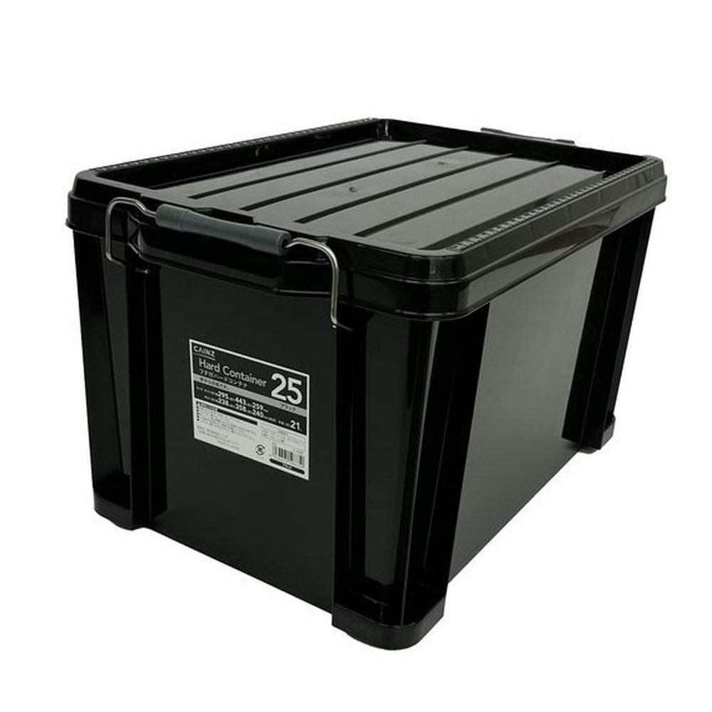 カインズ フタ付ハードコンテナ ＃25 ブラック | 作業工具・作業用品