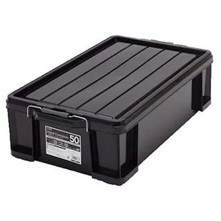カインズ フタ付ハードコンテナ #50 ブラック 幅42.5cm 奥行71.6cm 高さ20.8cm