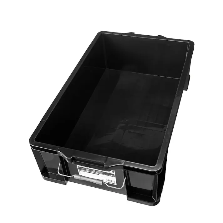 カインズ フタ付ハードコンテナ #50 ブラック 幅42.5cm 奥行71.6cm 高さ20.8cm