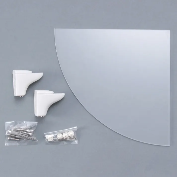 カインズ 石膏ボード用アクリル棚 コーナー クリア 幅200mm×奥行200mm×厚さ3mm