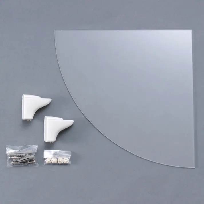 カインズ 石膏ボード用アクリル棚 コーナー クリア 幅250mm×奥行250mm×厚さ3mm