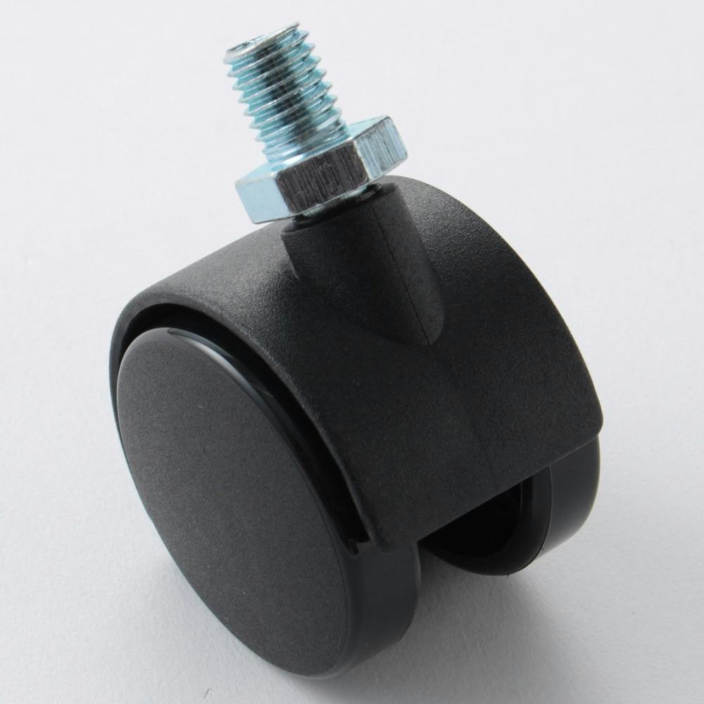 双輪ナイロンキャスター 50mm ねじ込M12 SN50BK キャスター 双輪ナイロンキャスター 50mm ねじ込M12 SN50BK キャスター