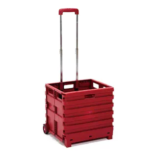 カインズ 折りたためるコンテナ付きキャリー レッド(販売終了)