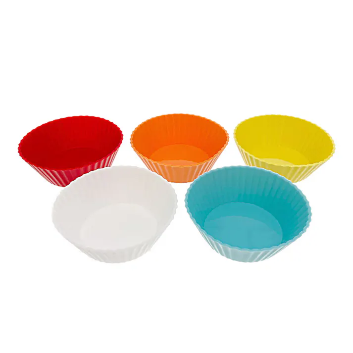 シリコーンおかずカップ 浅型 9号 5色入 KC