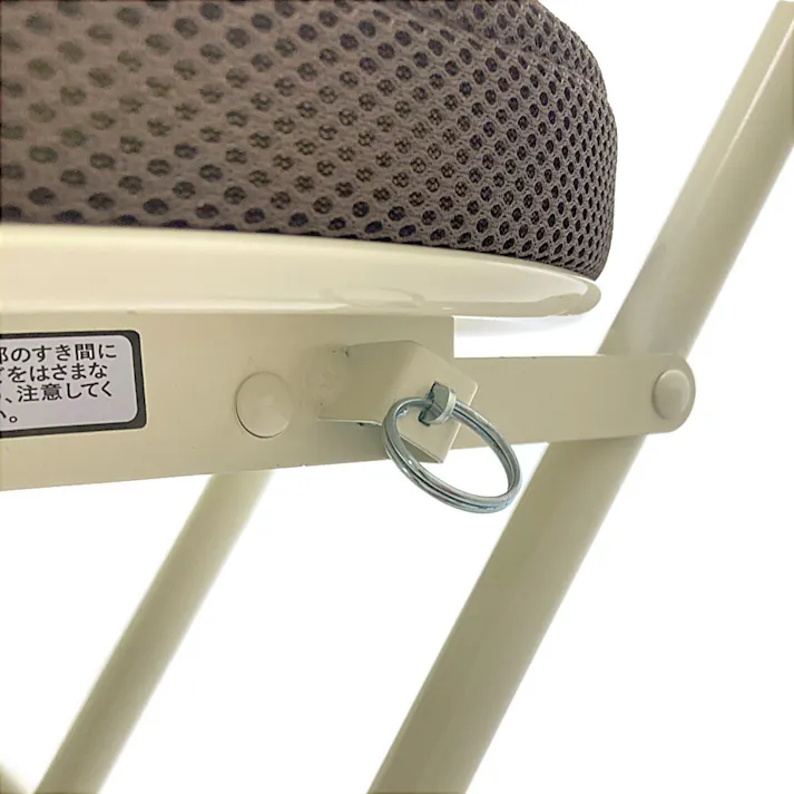 折りたたみ背付きメッシュチェア ブラウン