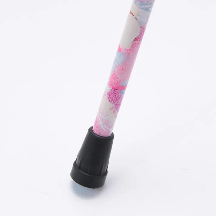 CAINZ 花柄伸縮ステッキ ピンク