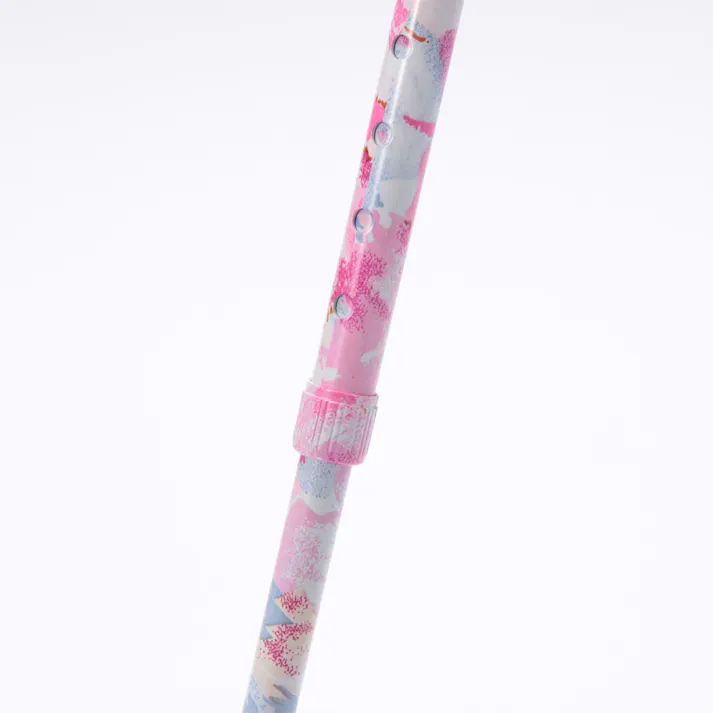 CAINZ 花柄伸縮ステッキ ピンク