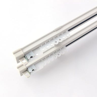 角型伸縮カーテンレール W1.0M ホワイト(販売終了)