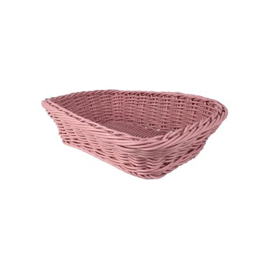 レンジで使えるバスケット 角型 ピンク