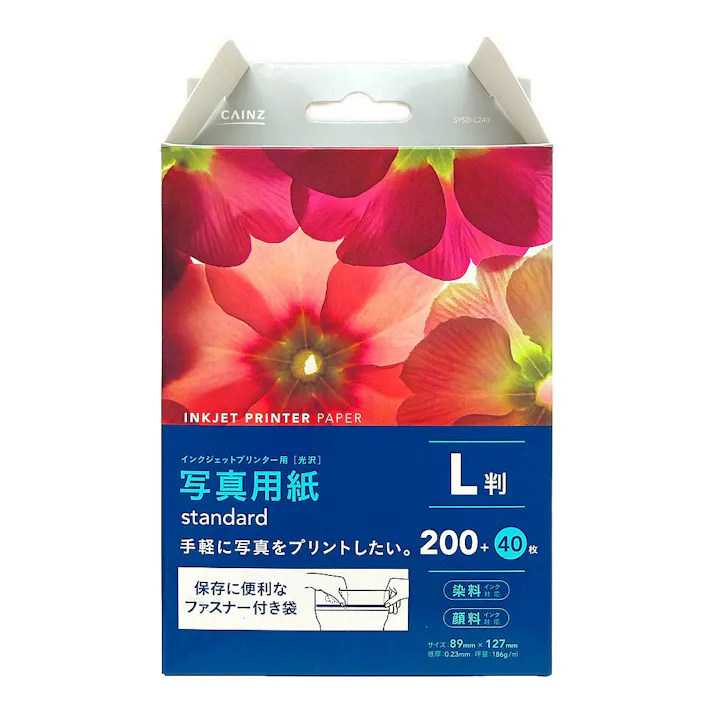 カインズ 写真用紙 スタンダード L判 240枚