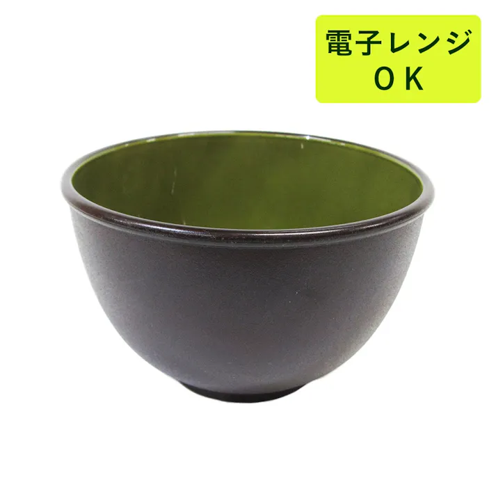 割れにくい軽量丼 小 230ml 緑