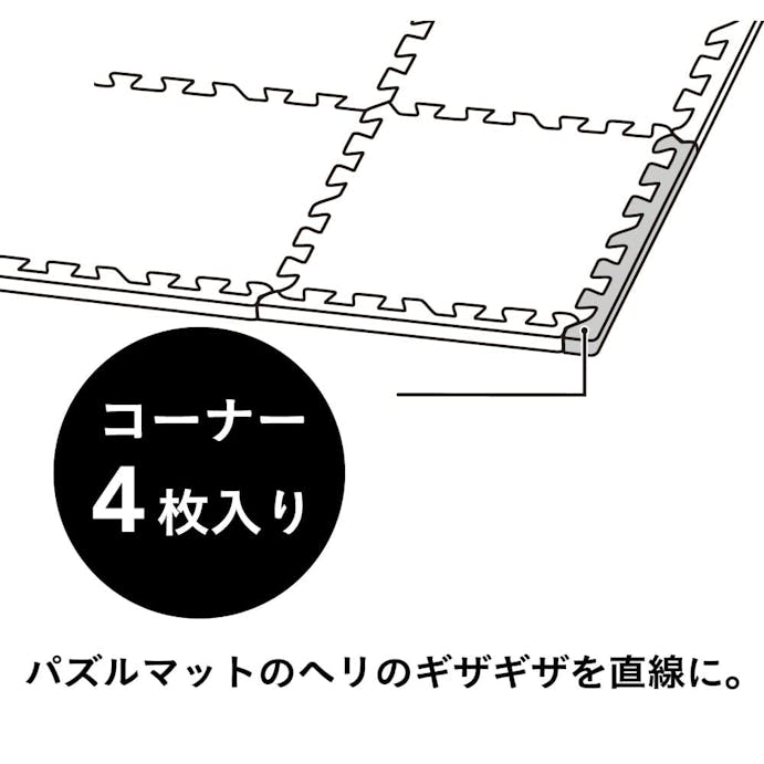 ジョイントパズルマット コーナー 4枚組 MO(販売終了)