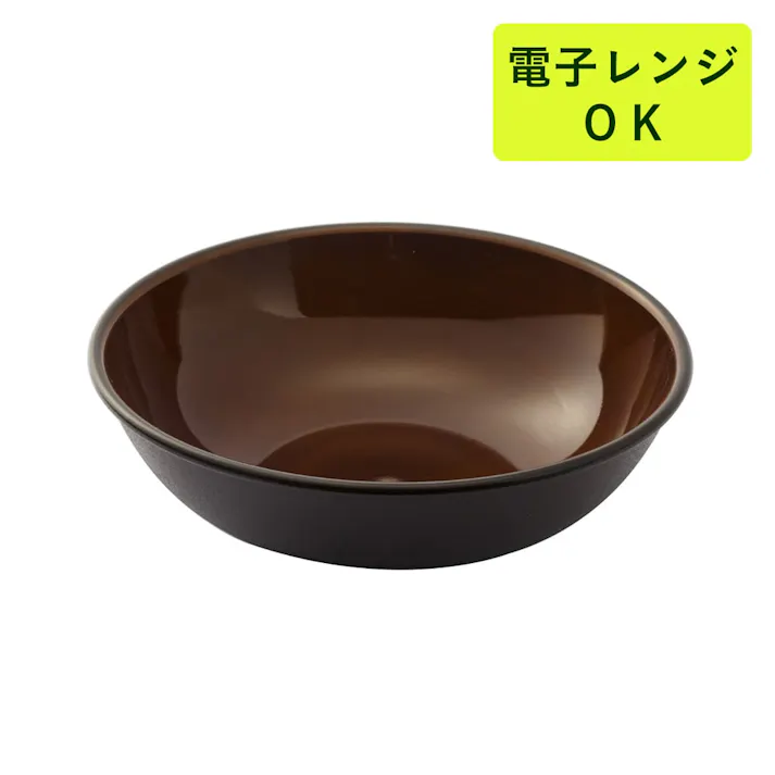 割れにくい軽量鉢 17cm 茶