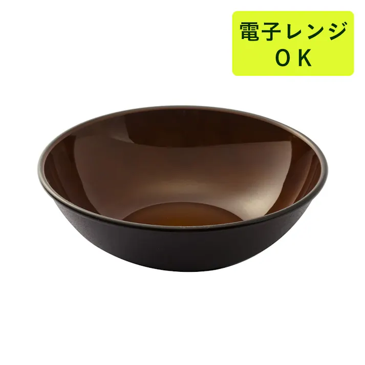 割れにくい軽量鉢 21cm 茶色