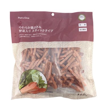 Pet’sOne やわらか鶏ささみ 野菜入り スティックタイプ 460g