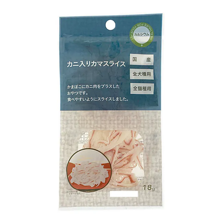 Pet’sOne カニ入りカマスライス 18g