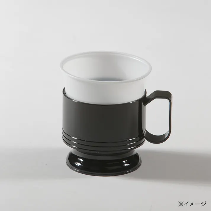 カップホルダー 黒 200ml×5P
