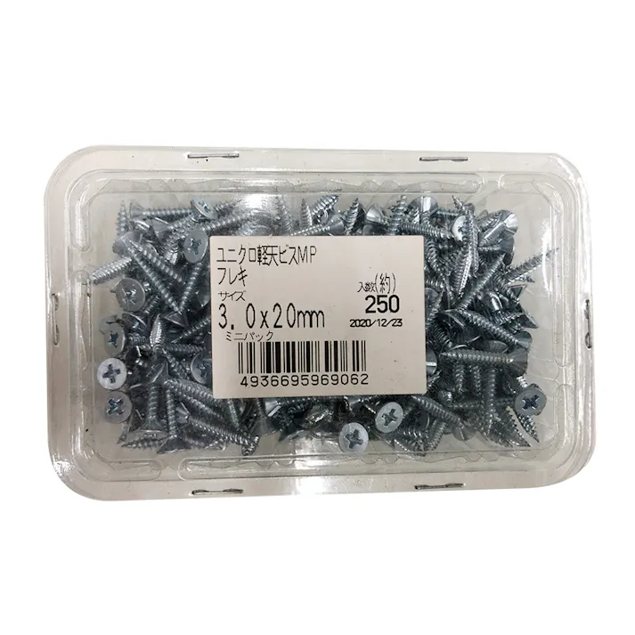 カインズ ユニクロ軽天ビス フレキ 3.0×20mm 250入