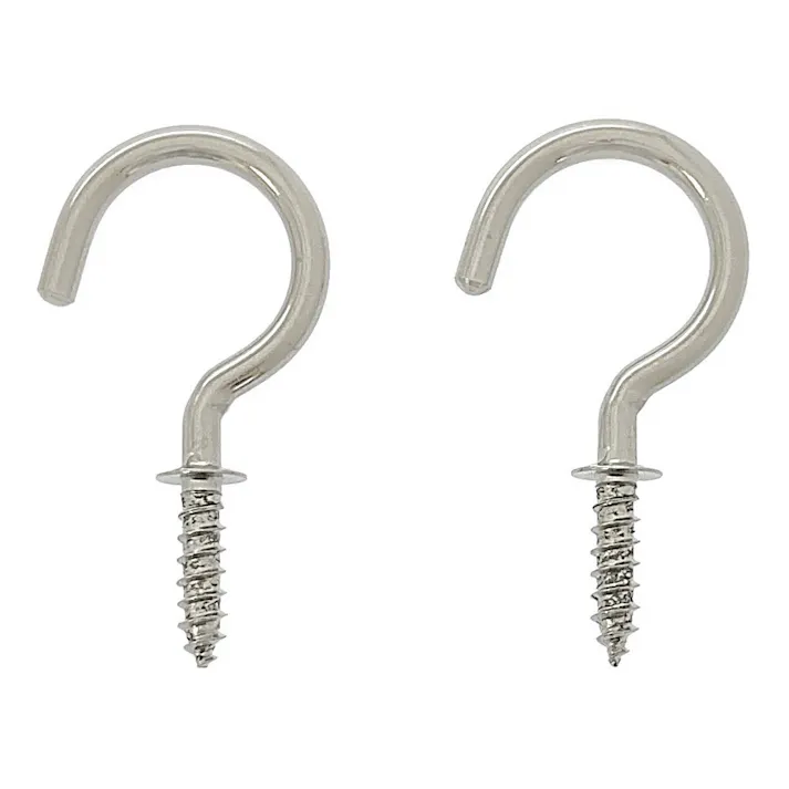 カインズ ニッケル洋灯吊 鉄/ニッケルメッキ 木材用 32mm 2入