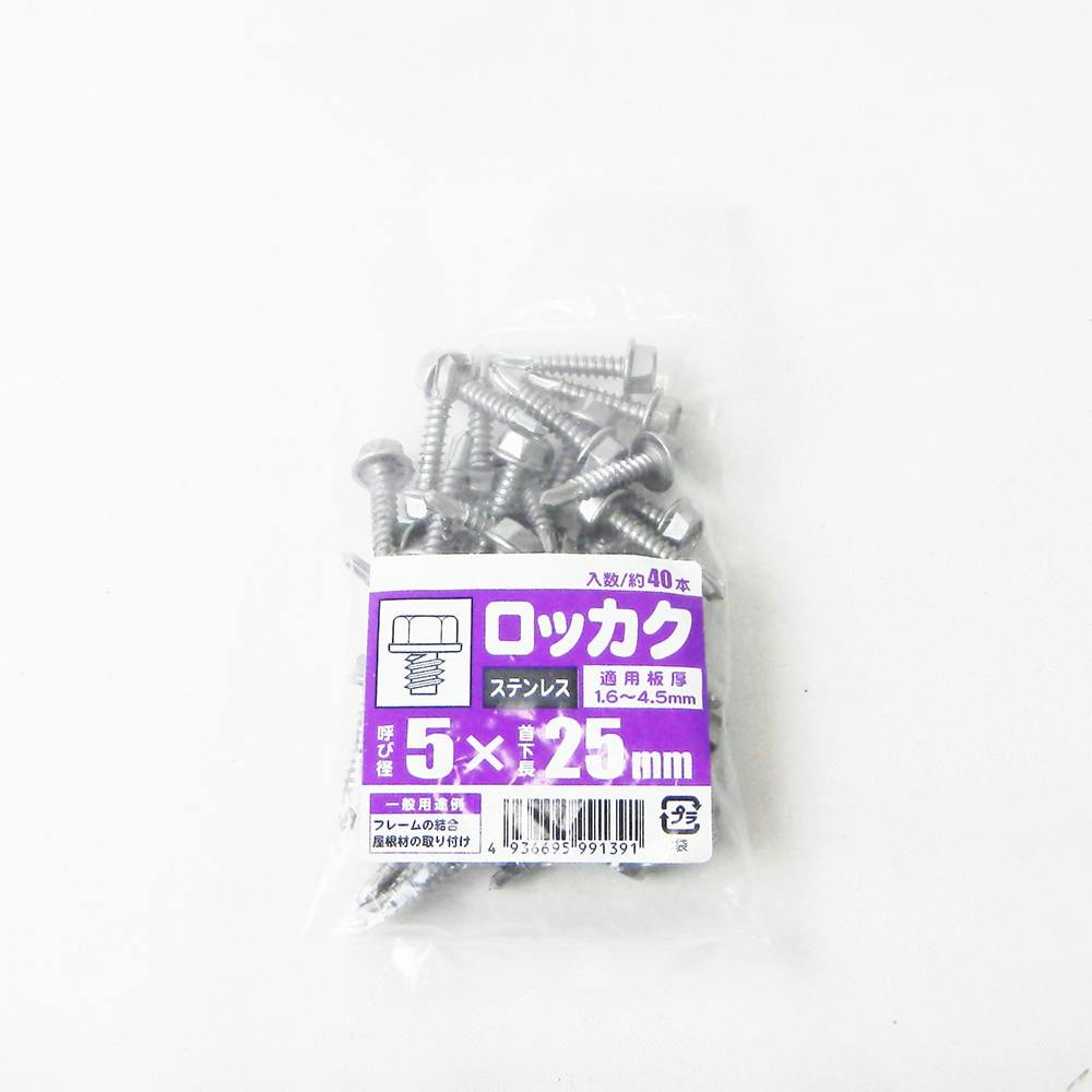 カインズ ロッカク ステンレス 5×25mm 40本 ドリルねじ・ドリルビス カインズ ロッカク ステンレス 5×25mm 40本 ドリルねじ・ドリルビス