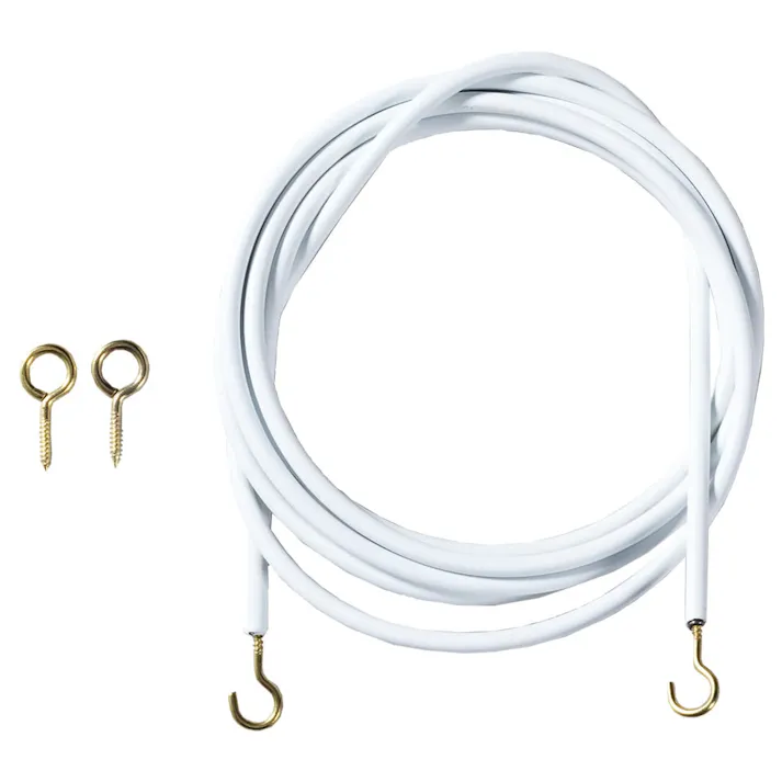 カーテンロット 180cm ホワイト