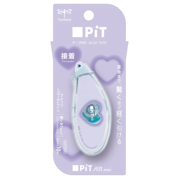 トンボ鉛筆 PiT テープのり ピットエアーミニ 6mm パープル