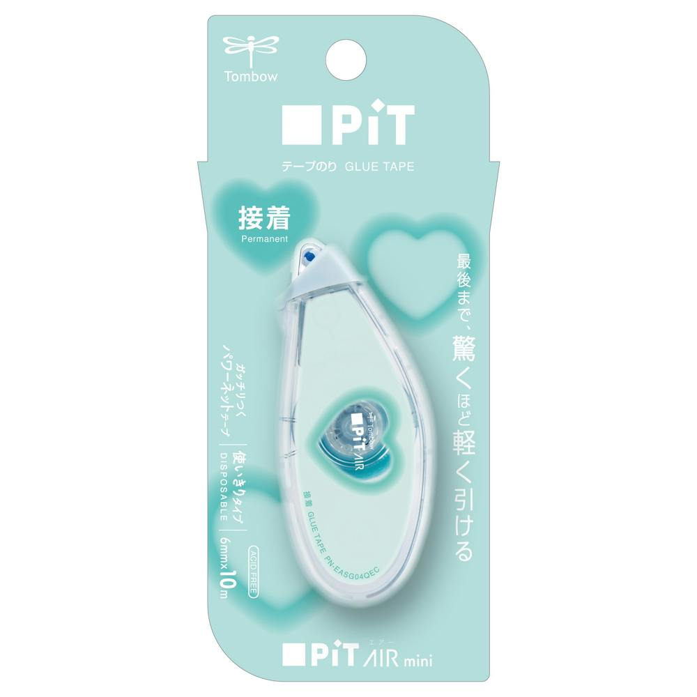 トンボ鉛筆 PiT テープのり ピットエアーミニ 6mm グリーン | 文房具
