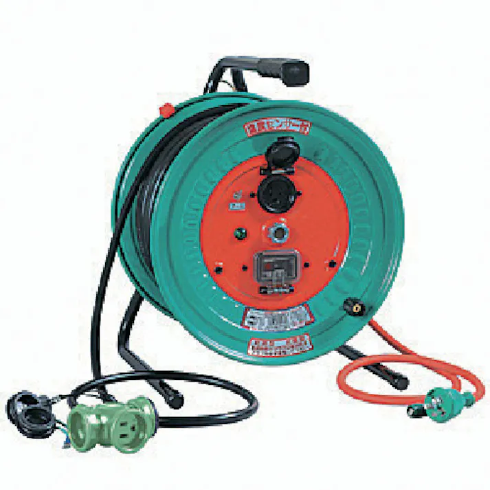 【CAINZ-DASH】日動工業 電工ドラム 屋外型 びっくリール 過負荷漏電保護連用ブレーカ付 30m RBW-EK30S【別送品】