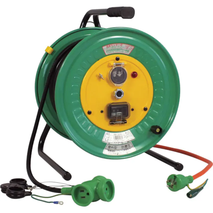 【CAINZ-DASH】日動工業 電工ドラム 屋外型 びっくリール 漏電保護専用ブレーカ付 30m RBW-EB30S【別送品】