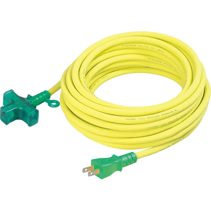 【CAINZ-DASH】日動工業 延長コード 十字型トリプルランプ付 100V 2芯 10m LT2-10【別送品】