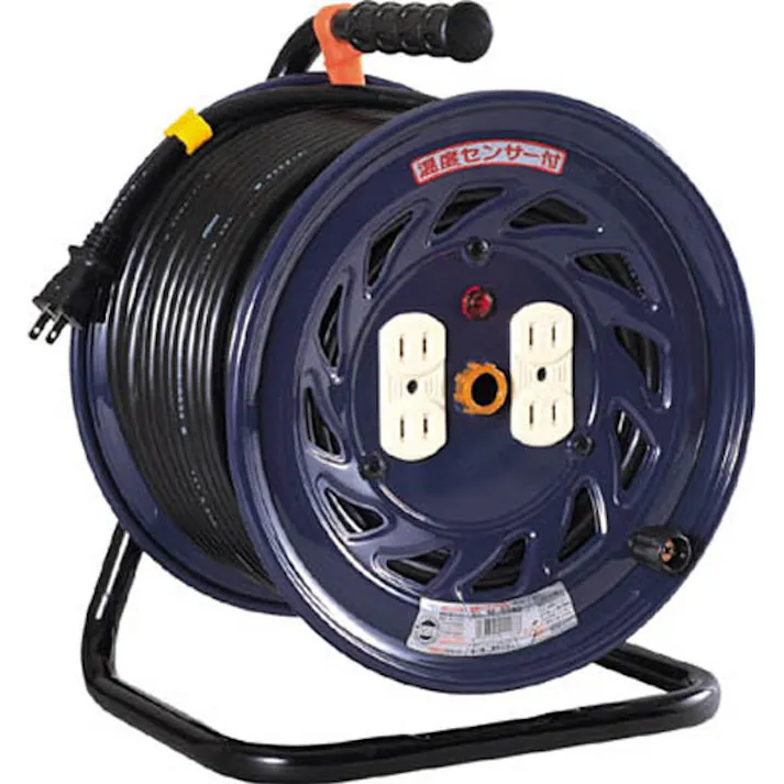 日動工業 NICHIDO 電工ドラム コードリール 標準型100V 2芯 温度センサー自動復帰型 50m NF-504D