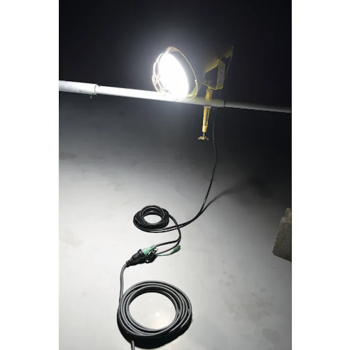 【CAINZ-DASH】日動工業 シングルポッキン延長コード 防雨型シングルポッキン アース付 防雨キャップ付 10m 極太ソフト電線SVCT2.0 PSW-10E【別送品】