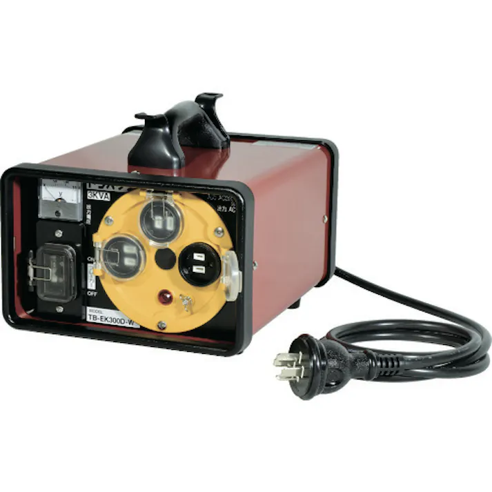 【CAINZ-DASH】日動工業 屋外型降圧トランス 防滴型 単巻 防雨キャップ付 3KVA TB-EK300DW【別送品】