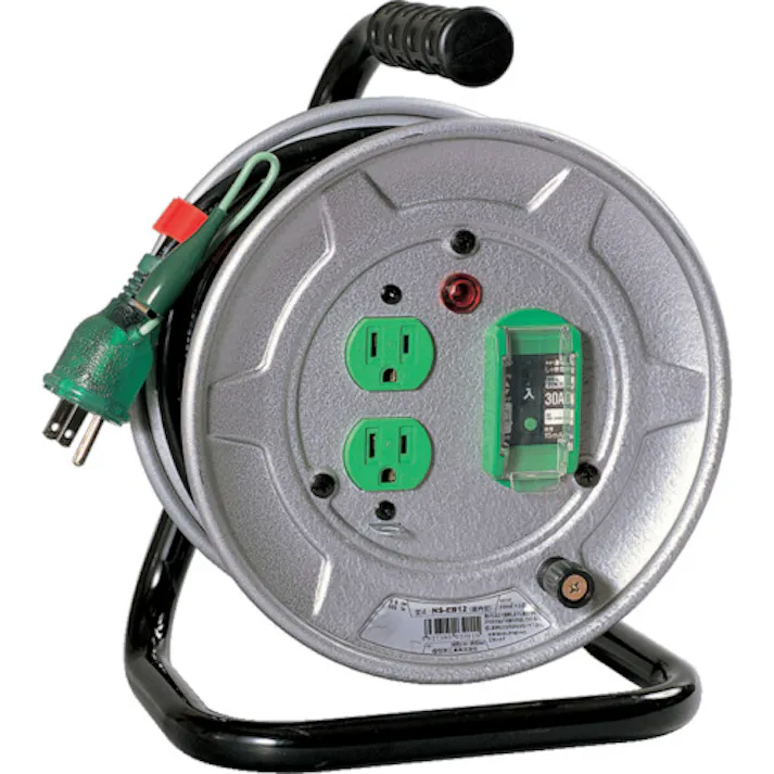 【CAINZ-DASH】日動工業 電工ドラム アース付 漏電保護専用ブレーカ付 10m NS-EB12【別送品】