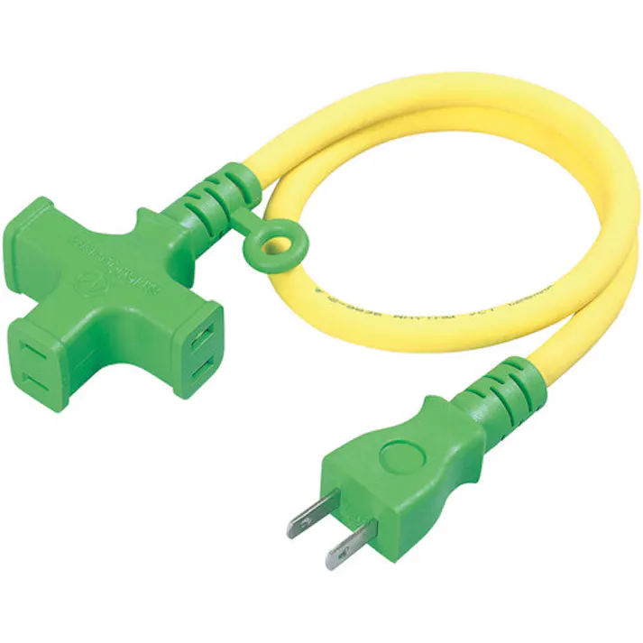 【CAINZ-DASH】日動工業 ショートタップ クロスタップ ソフト電線0.5m T2-0.5S【別送品】