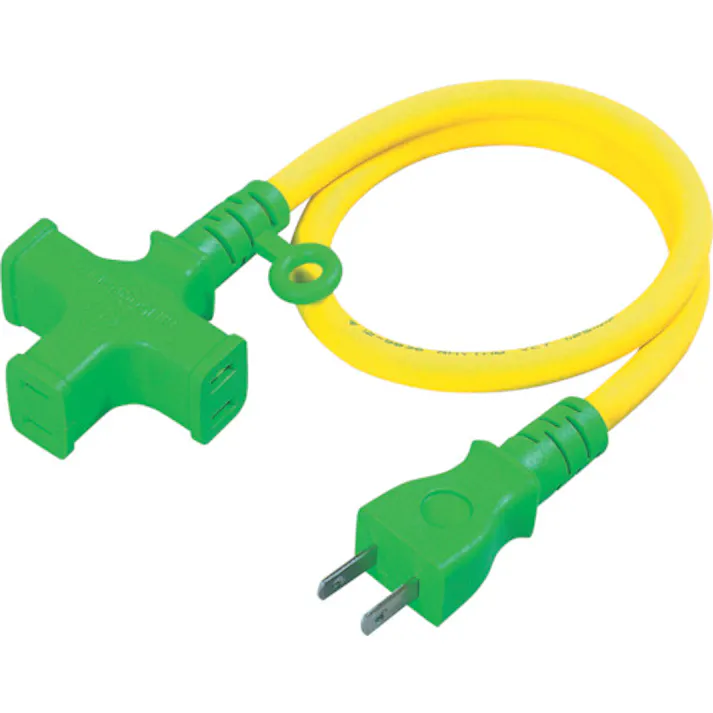 【CAINZ-DASH】日動工業 ショートタップ L型クロスタップ ソフト電線0.5m TL2-0.5S【別送品】