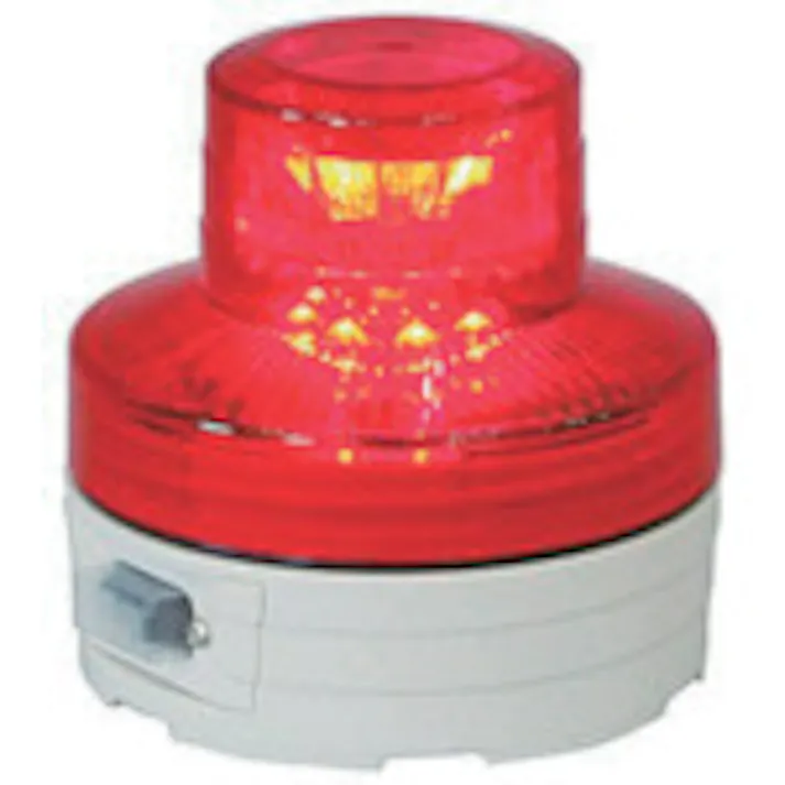 【CAINZ-DASH】日動工業 電池式LED回転灯ニコUFO 夜間自動点灯タイプ 赤 NU-BR【別送品】
