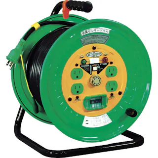 【CAINZ-DASH】日動工業 金属センサードラム 漏電保護専用ブレーカ付 30m KS-EB34【別送品】