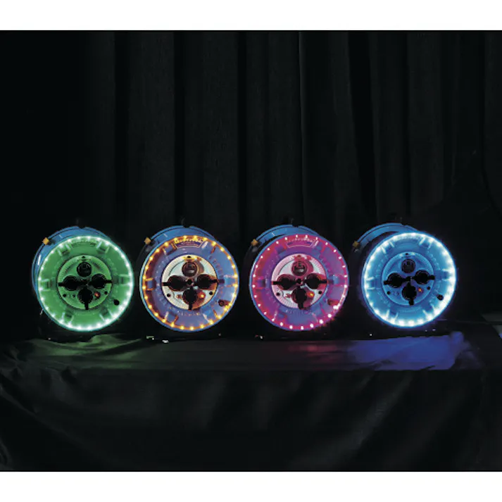 【CAINZ-DASH】日動工業 電工ドラム 防雨型LEDラインドラム 緑 漏電保護専用 30m NPWL-EB33-G【別送品】