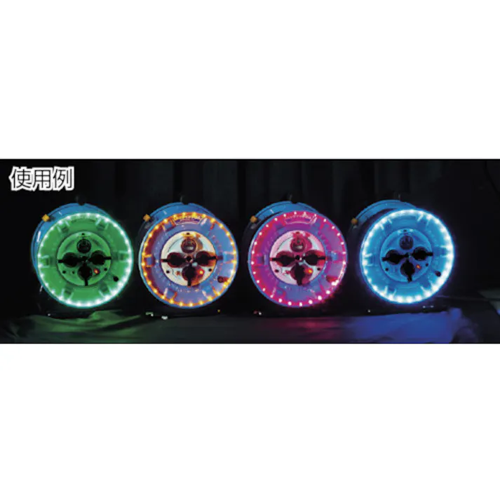 【CAINZ-DASH】日動工業 電工ドラム 防雨型LEDラインドラム 青 過負荷漏電保護兼用 30m NPWL-EK33-B【別送品】