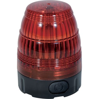 【CAINZ-DASH】日動工業 小型ＬＥＤ回転灯　ＬＥＤフラッシャー７５　電池式・マグネット付　赤【別送品】
